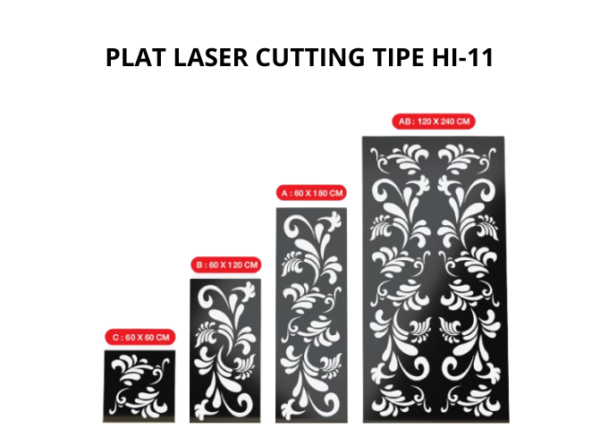 Plat Laser Cutting 60 X 180 X 2mm - Tipe HI 11