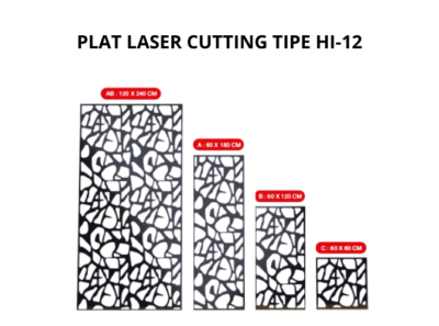 Plat Laser Cutting 120 x 240 x 2mm - Tipe HI 12