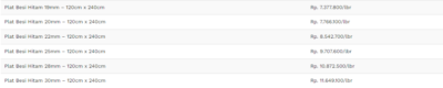 Daftar Harga Plat Besi Berbagai Ukuran Terlengkap Hi Steel